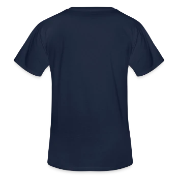 Men's V-Neck T-Shirt - navy - Back - AI Model Male 185 light (185cm)
