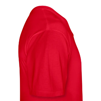 Männer-T-Shirt mit V-Ausschnitt - Rot - Rechts - AI Model Male 185 light (185cm)