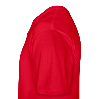 Männer-T-Shirt mit V-Ausschnitt - Rot - Links - AI Model Male 185 light (185cm)