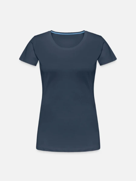 Women's Premium Organic T-Shirt - navy - Front
