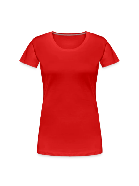 Frauen Premium Bio T-Shirt - Rot - Vorne