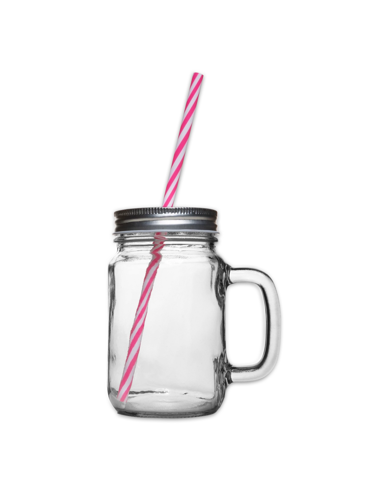 Glass jar with handle and screw cap - clear - Right