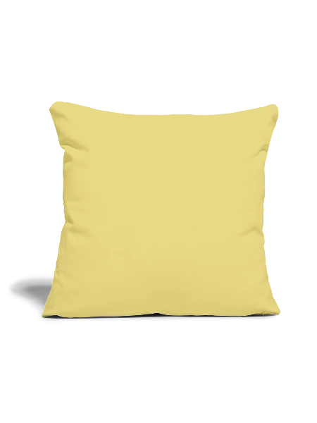 Sofa pillow with filling 45cm x 45cm - washed yellow - Front