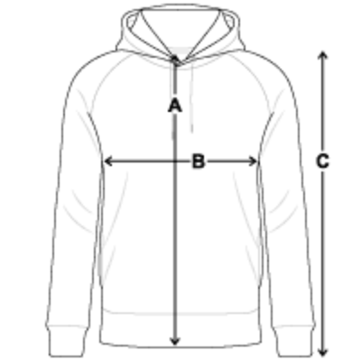 Maßschema Stanley/Stella Unisex Hoodie SOUNDER