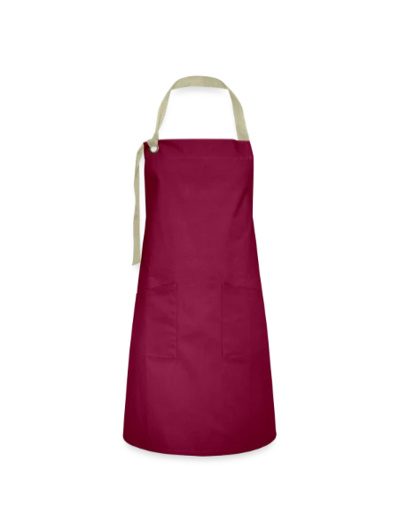 Artisan Apron - burgundy / desert sand - Front