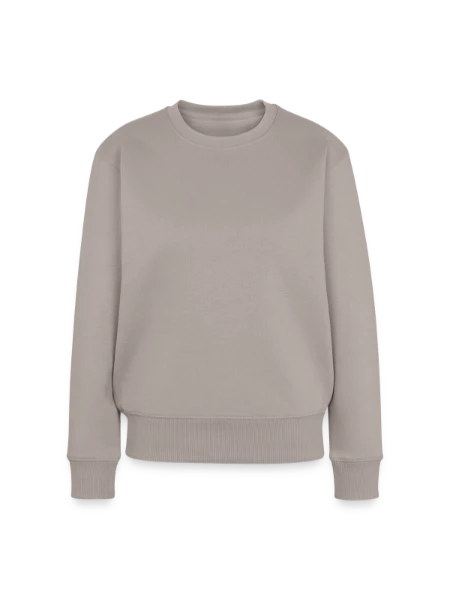 Frauen Premium Bio Pullover - Taupe - Vorne