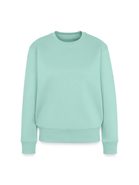 Frauen Premium Bio Pullover - Mint  - Vorne