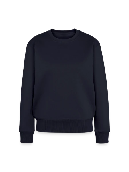 Women's Premium Organic Jumper - navy - Front