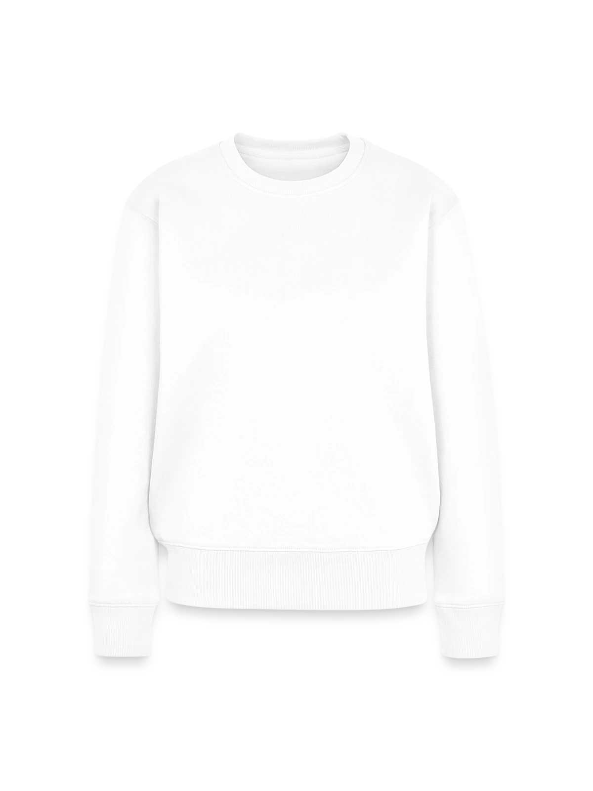 Women's Premium Organic Jumper - white - Front