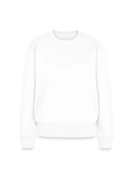 Frauen Premium Bio Pullover - Weiß - Vorne