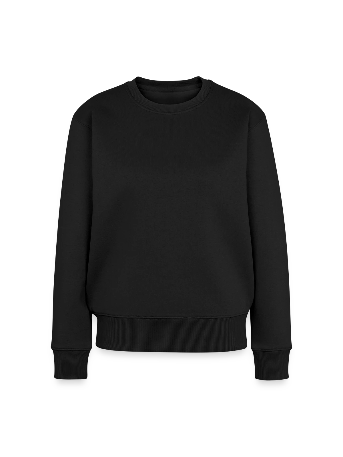 Women's Premium Organic Jumper - black - Front