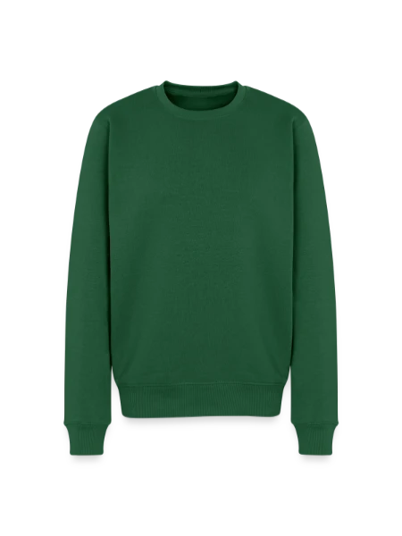 Männer Premium Bio Pullover - Flaschengrün - Vorne