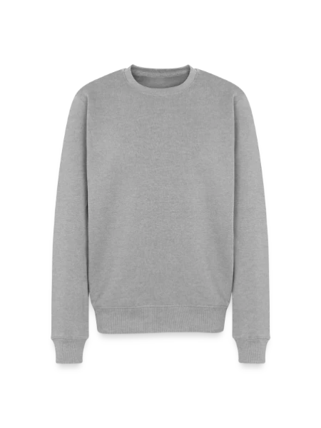 Men's Premium Organic Jumper - heather grey - Front