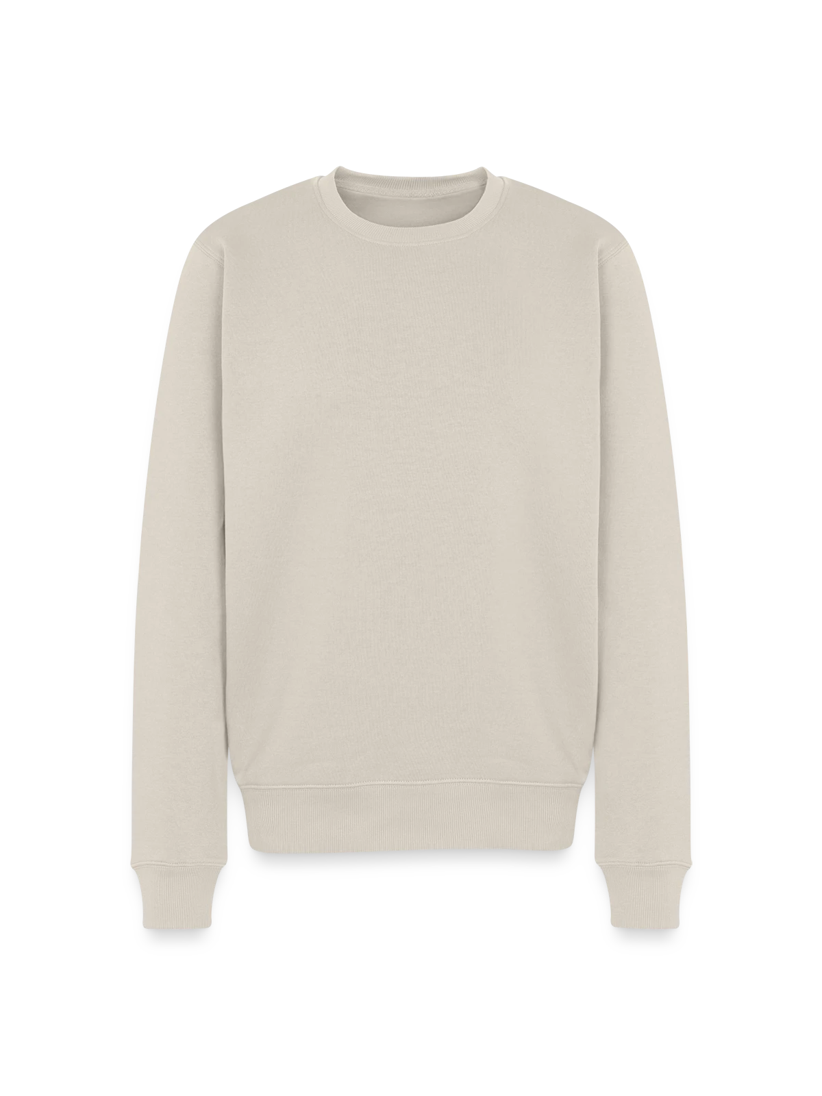 Männer Premium Bio Pullover - Beige - Vorne