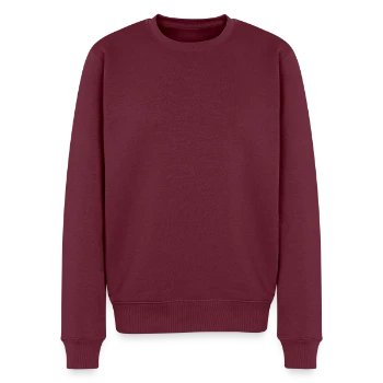 Men's Premium Organic Jumper - burgundy - Front - Thijin (182cm)