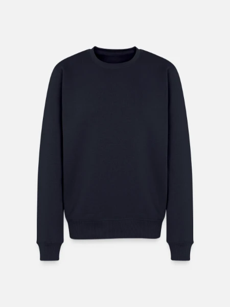 Männer Premium Bio Pullover - Navy - Vorne