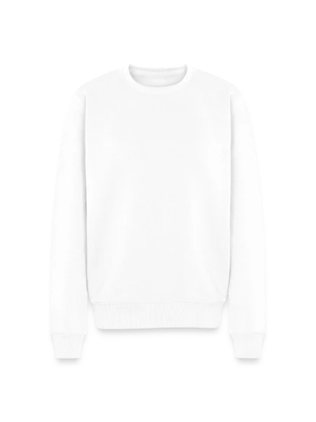 Männer Premium Bio Pullover - Weiß - Vorne