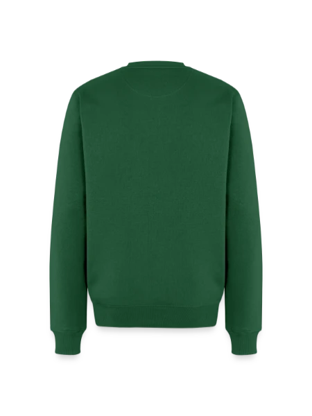 Men's Premium Organic Jumper - bottle green - Back