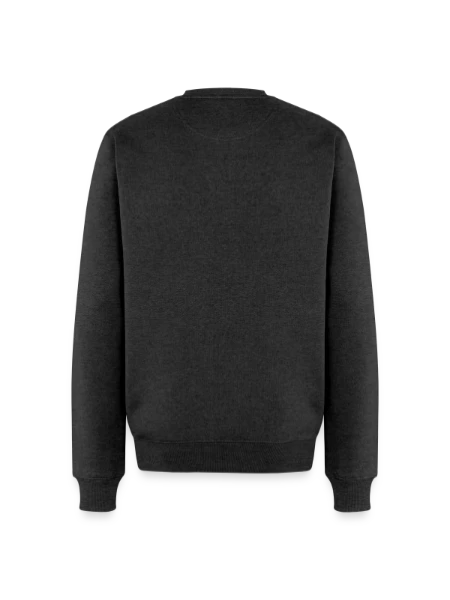 Men's Premium Organic Jumper - heather anthracite - Back
