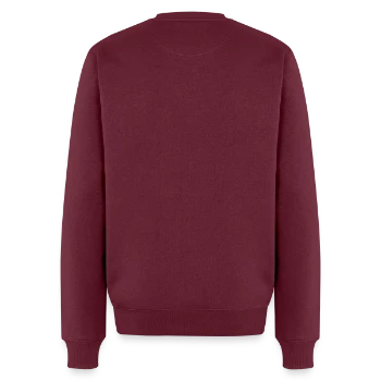 Men's Premium Organic Jumper - burgundy - Back - Thijin (182cm)