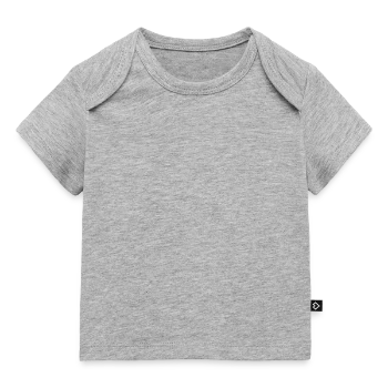 T-shirt Premium bébé bio - gris chiné - Devant