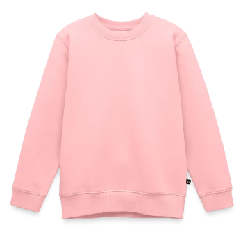 Kids Premium Organic Sweatshirt - rose - Front - AI Model Kid Female (0cm)