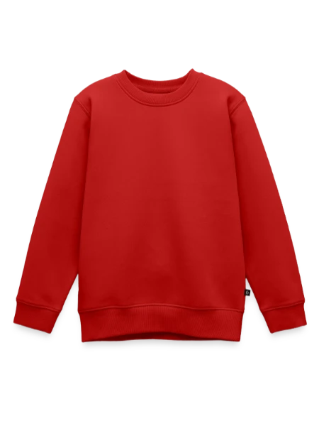 Kids Premium Organic Sweatshirt - red - Front