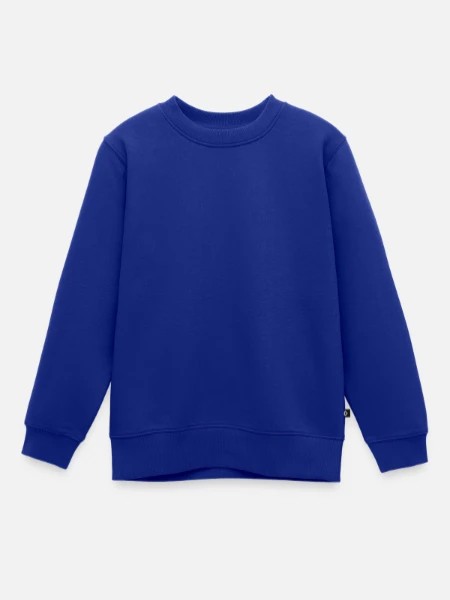 Sweat Premium enfant bio - bleu roi - Devant