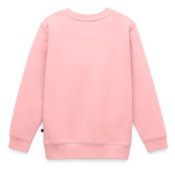 Kids Premium Organic Sweatshirt - rose - Back - AI Model Kid Female (0cm)