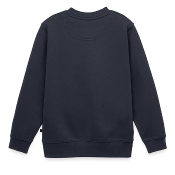 Kids Premium Organic Sweatshirt - navy - Back - AI Model Kid Female (0cm)