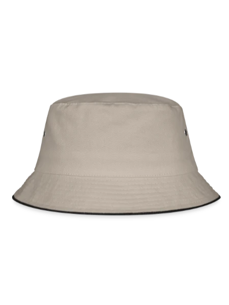 Bucket Hat - khaki/black - Front
