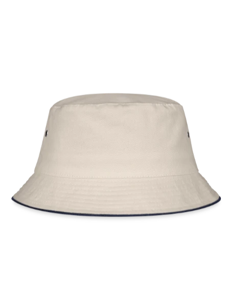 Bucket Hat - Natur/Navy - Hinten