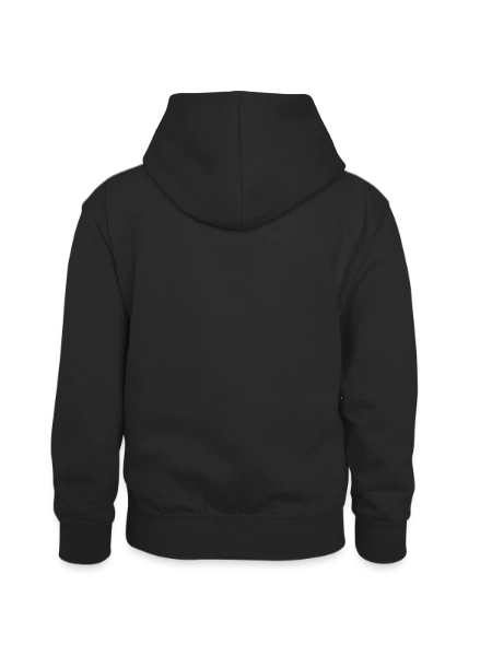 Kids’ Contrast Hoodie - black/heather grey - Back