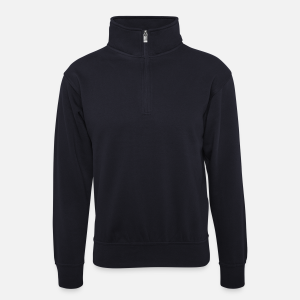 Unisex sweater with zip collar
