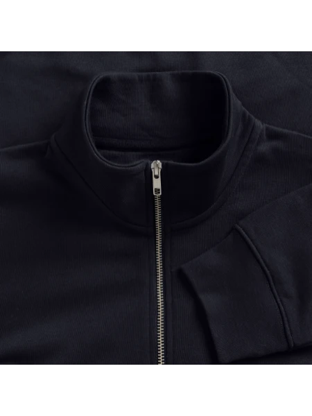 Unisex sweater with zip collar