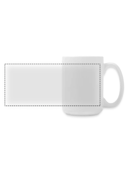 Grande tasse panoramique 440 ml - blanc - Droite