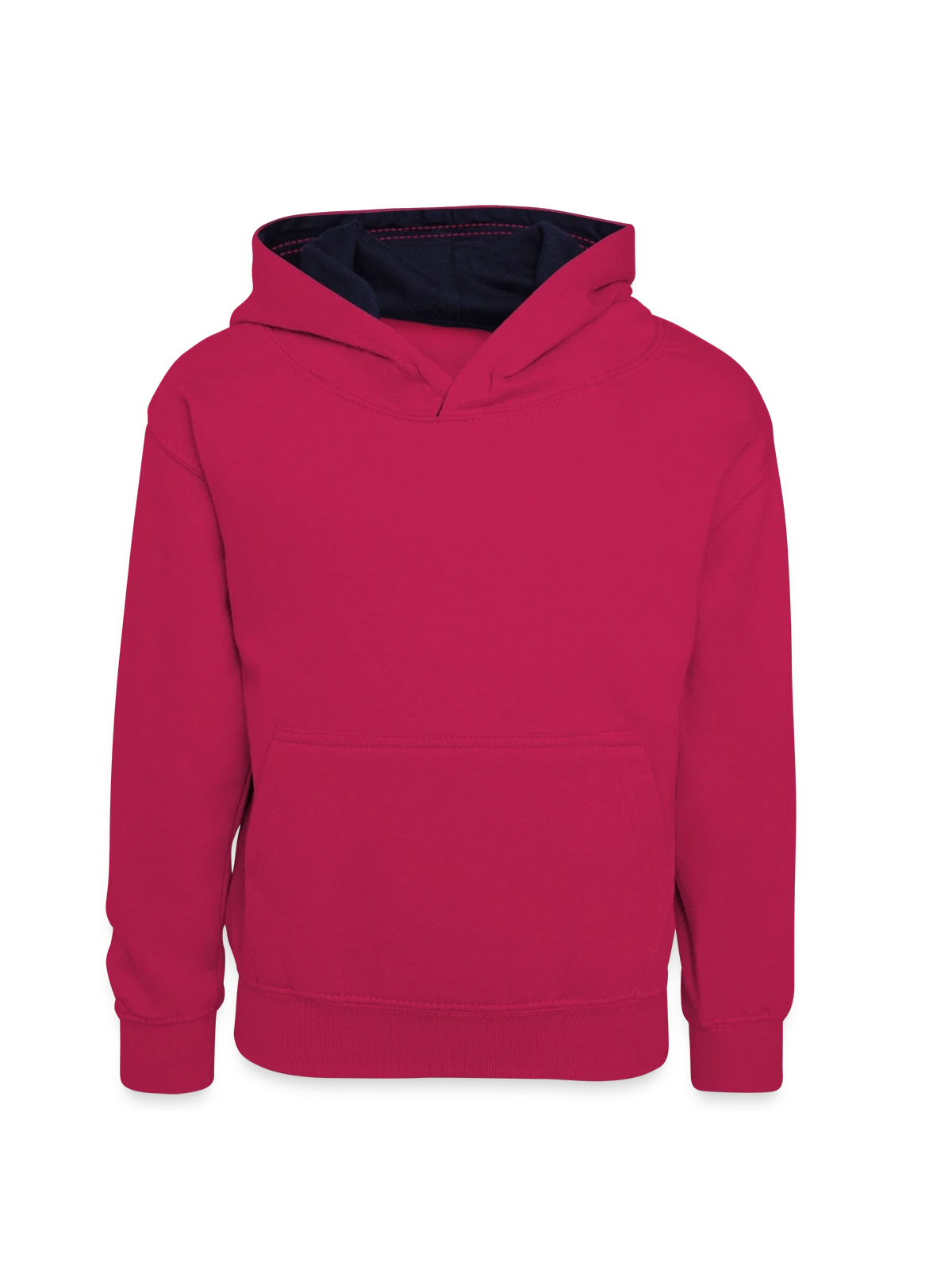 Sweat à capuche contrasté Ado - rose/bleu marine - Devant