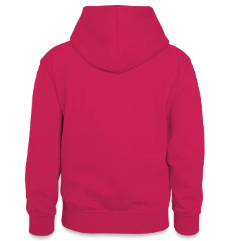 Sweat à capuche contrasté Ado - rose/bleu marine - Dos
