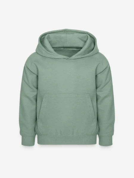 Kinder Hoodie - Graugrün - Vorne