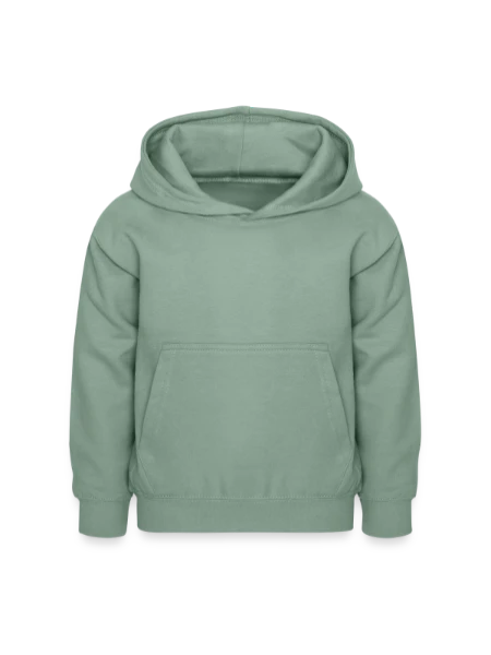 Kinder Hoodie - Graugrün - Vorne