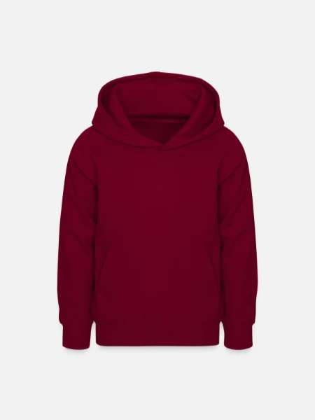 Sweat à capuche Ado - bordeaux - Devant