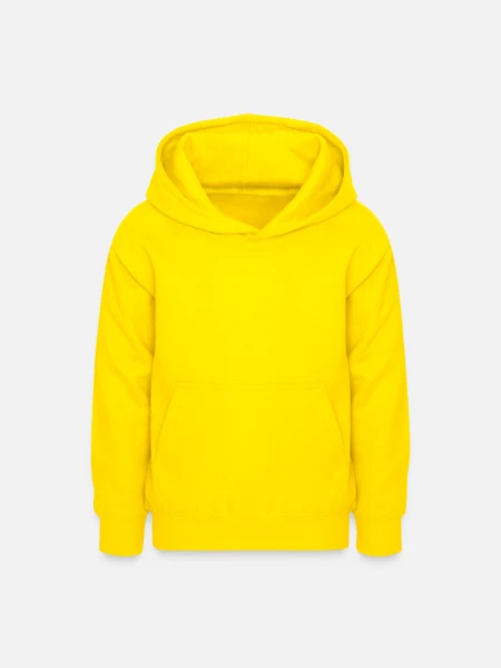 Sweat à capuche Ado - jaune - Devant
