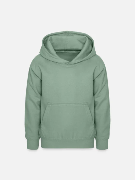 Sweat à capuche Ado - vert-de-gris - Devant