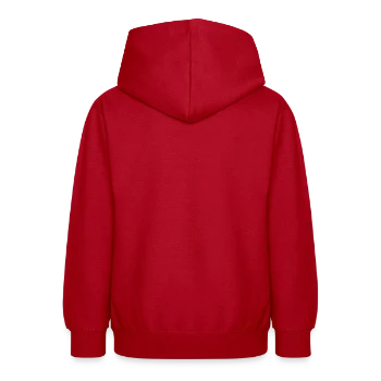 Teen Hoodie - red - Back - AI Model Teenager Male dark (155cm)