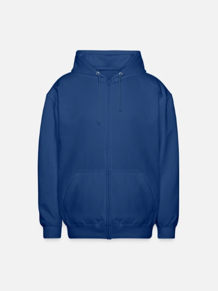 Unisex Hooded Jacket - royal blue - Front