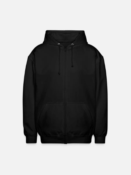 Unisex Hooded Jacket - black - Front
