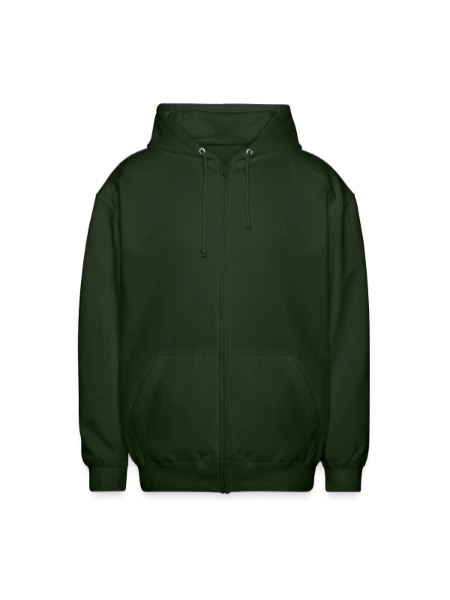 Unisex Kapuzenjacke - Forstgrün  - Vorne