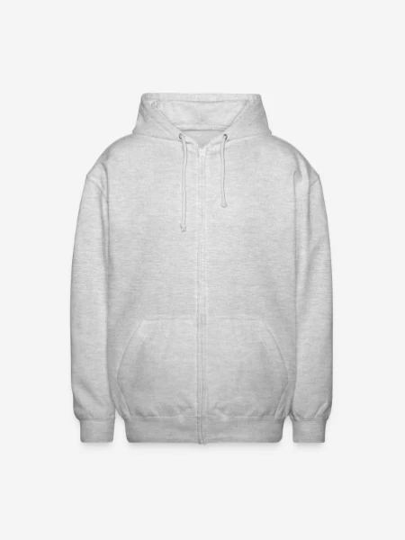 Unisex Kapuzenjacke - Hellgrau meliert - Vorne