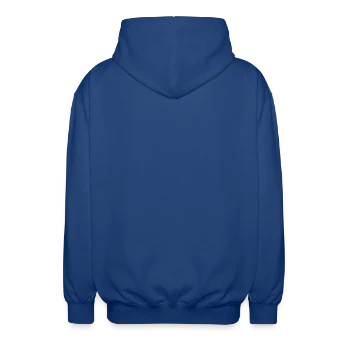 Unisex Hooded Jacket - royal blue - Back - AI Model Male 185 light (185cm)