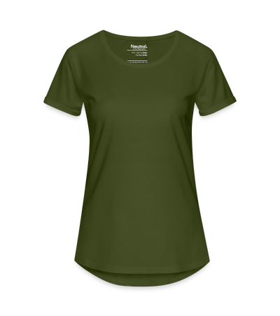 T-shirt ecologica da donna con maniche con risvolto